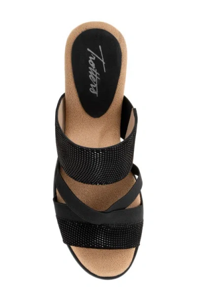 Trotters Maxine Slide Sandal In Black Mini Dots