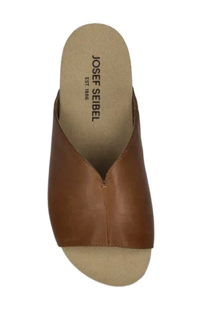 Josef Seibel Quinn 01 Wedge Sandal In Cognac