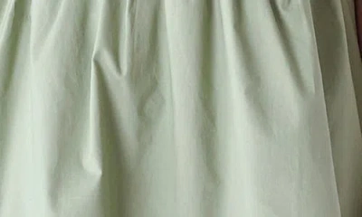 English Factory Shirred Puff Sleeve Cotton Minidress In Sage
