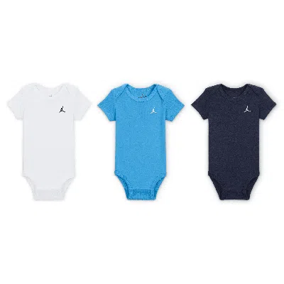 Jordan Everyday Essentials Baby Bodysuits (3-pack) In Blue