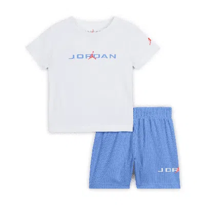 Jordan Toddler Baseline 2-piece Mesh Shorts Set In Blue