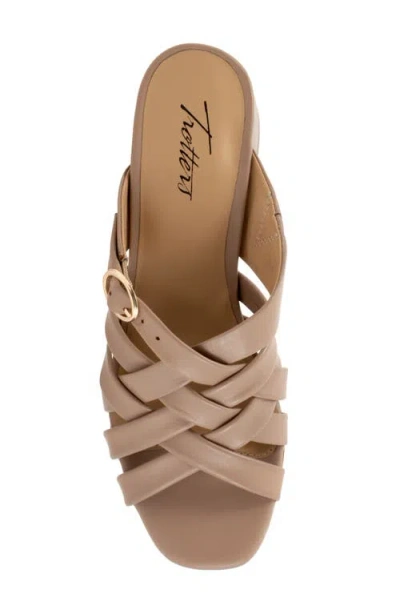 Trotters Lauri Woven Slide Sandal In Taupe