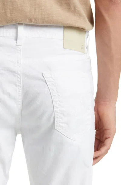 Ag Men's Everett Stretch Cotton-linne Straight-leg Jeans In White