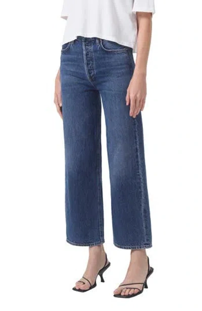 Agolde Ren Rigid High-rise Wide-leg Jeans In Control