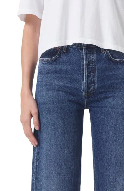Agolde Ren Rigid High-rise Wide-leg Jeans In Control
