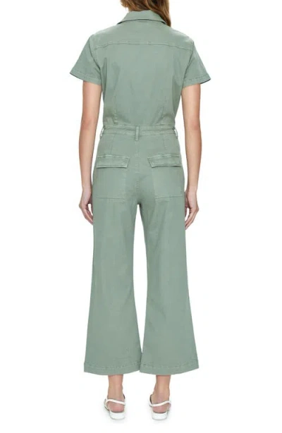 Pistola Makenna Stretch Cotton Utility Jumpsuit In Calvary Olive