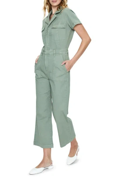 Pistola Makenna Stretch Cotton Utility Jumpsuit In Calvary Olive