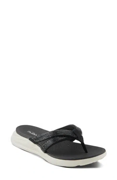 Flexus By Spring Step Ashine Flip Flop In Black