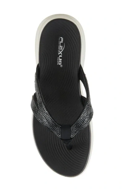 Flexus By Spring Step Ashine Flip Flop In Black