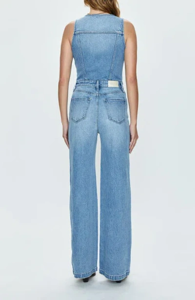 Pistola Aria Denim Jumpsuit In Essence In Blue