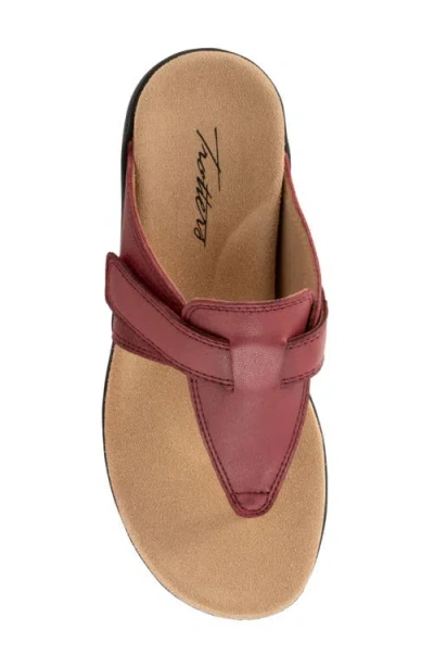 Trotters Robin Flip Flop In Dark Red