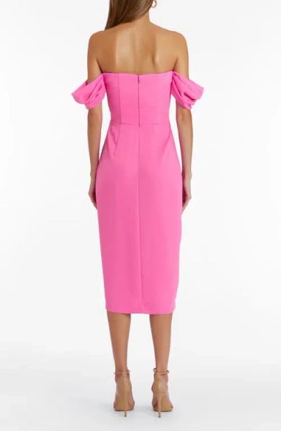 Amanda Uprichard Victoria Off The Shoulder Cocktail Dress In Aster