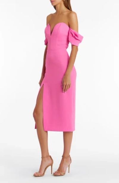 Amanda Uprichard Victoria Off The Shoulder Cocktail Dress In Aster
