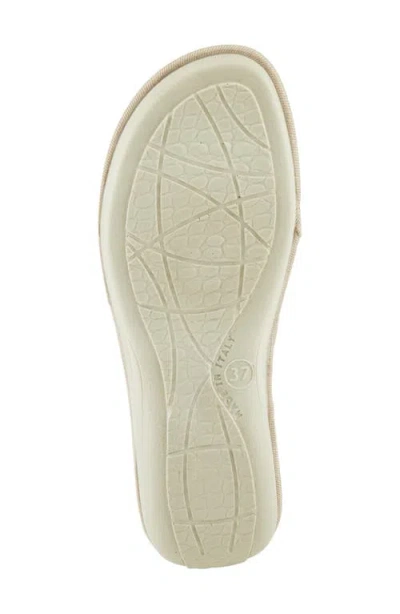 Flexus By Spring Step Hildy Wedge Slide Sandal In Beige