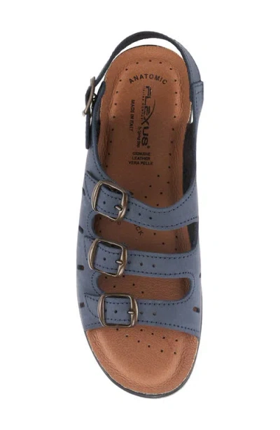 Flexus By Spring Step Willa Slingback Wedge Sandal In Navy