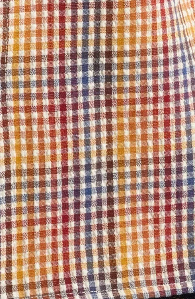 Percival Agora Clerk Plaid Button-up Shirt In Orange Multi Check