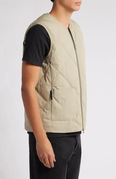 Wax London Skye Quilted Gilet Vest In Khaki