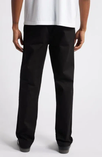 Icecream Prep Flat Front Twill Drawstring Pants In Black