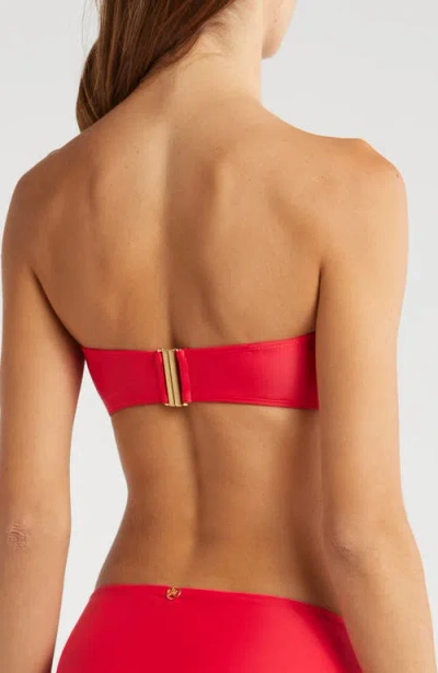 Vix Paula Hermanny Layla Bandeau Bikini Top In Red