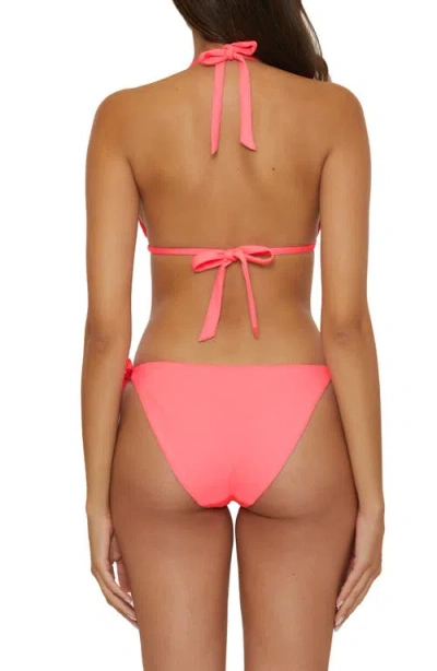 Becca Modern Edge Triangle Bikini Top In Coral Reef