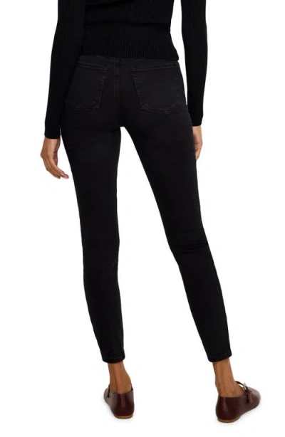 Good American Good Legs Crossover Waist Ankle Skinny Jeans In Black337