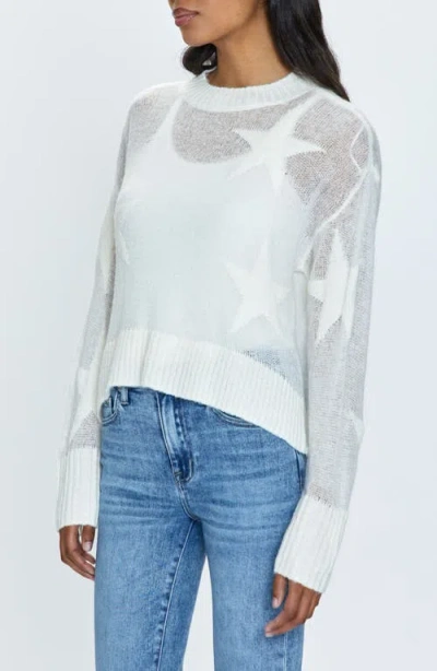Pistola Joslyn Sheer Sweater In Ivory Star In White