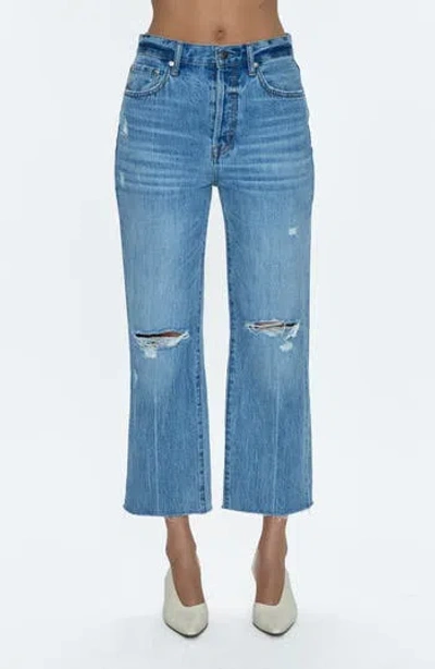 Pistola Cassie High Waist Crop Jeans In Bushwick Distressed