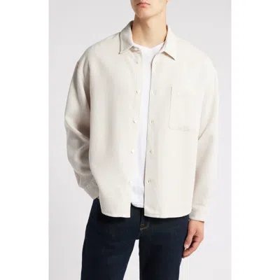 Frame Thermal Button-up Shirt In Off White
