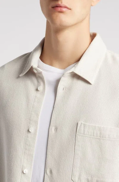 Frame Thermal Button-up Shirt In Off White
