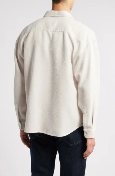 Frame Thermal Button-up Shirt In Off White