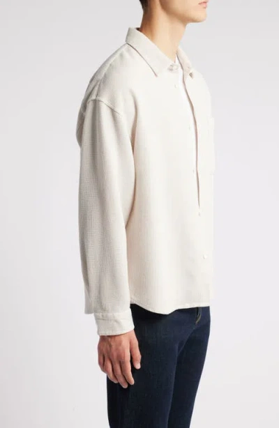 Frame Thermal Button-up Shirt In Off White