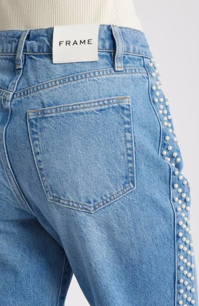 Frame Atelier Le Jane High Waist Ankle Straight Leg Jeans In Daylight Pearl