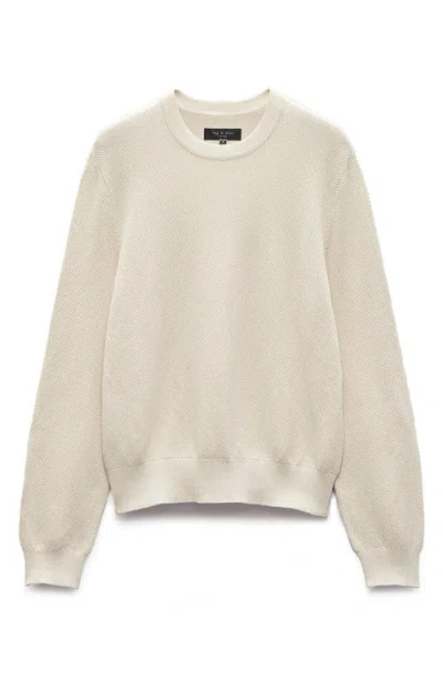 Rag & Bone Dexter Washed Crewneck Sweater In Ivory