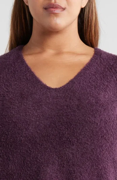 Eileen Fisher Organic Cotton Bouclé Sweater In Violet