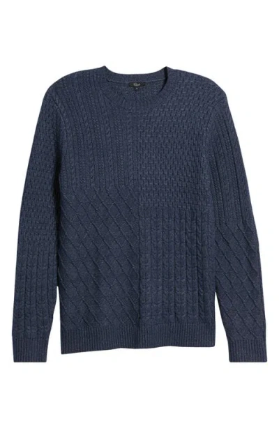 Rails Biarritz Patterned Crewneck Sweater In Multi Weave Indigo