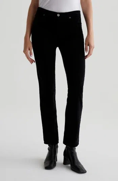 Ag Mari Slim Straight Leg Corduroy Pants In Super Black