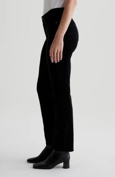 Ag Mari Slim Straight Leg Corduroy Pants In Super Black