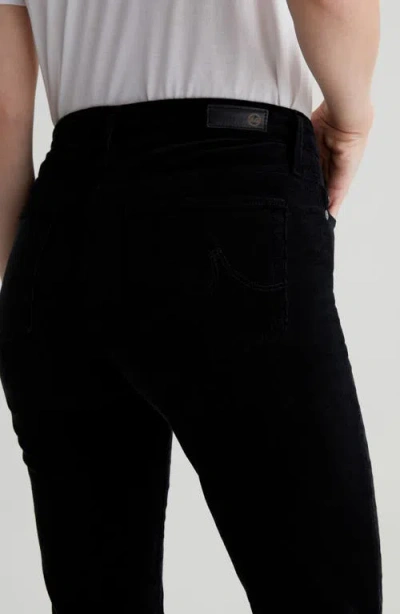 Ag Mari Slim Straight Leg Corduroy Pants In Super Black