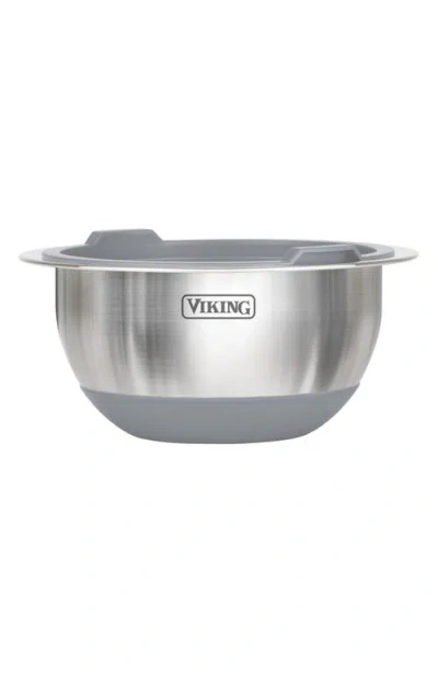 Viking 10-piece Stainless Steel Mixing Bowl Set With Lids In Grey