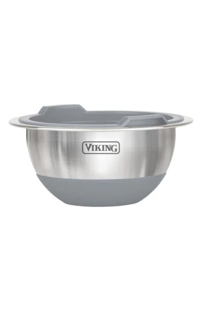 Viking 10-piece Stainless Steel Mixing Bowl Set With Lids In Grey