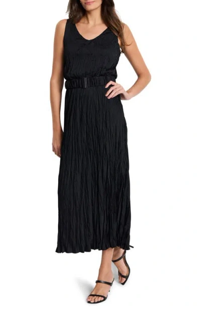 Nic + Zoe Nic+zoe Cailin Crinkle A-line Dress In Black Onyx