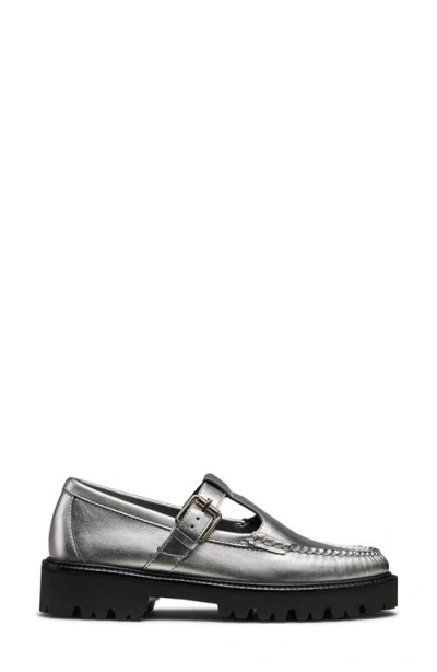 G.h.bass Weejuns® Mary Jane Moc Toe Lug Sole Loafer In Silver