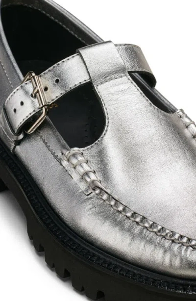 G.h.bass Weejuns® Mary Jane Moc Toe Lug Sole Loafer In Silver