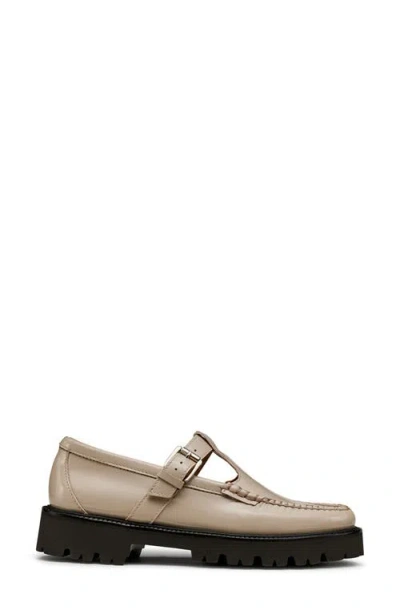 G.h.bass Weejuns® Mary Jane Moc Toe Lug Sole Loafer In Beige Patent