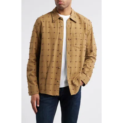 Corridor Lure Fil Coupé Check Button-up Shirt In Brown
