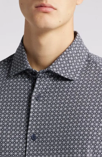 Sealskinz Halvergate Stretch Organic Cotton Button-up Shirt In Navy