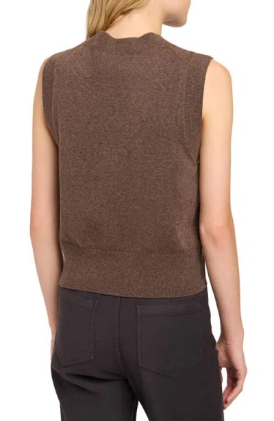 Faherty Jackson Organic Cotton Blend Sweater Vest In Mocha Heather