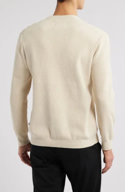 Nn07 Davy 6429 Ribbed Mock Neck Sweater In Ecru