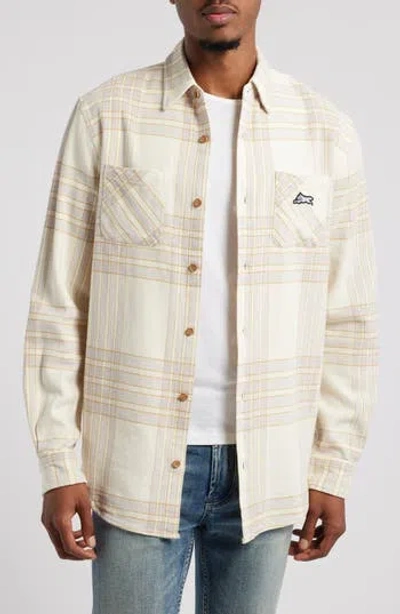 Icecream Snow White Plaid Cotton Flannel Button-up Shirt In Plaid