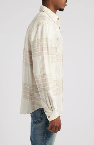 Icecream Snow White Plaid Cotton Flannel Button-up Shirt In Plaid